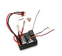 Hasaller Pour WLtoys 12428 Desert Falcon 3 en 1 Récepteur Circuit Board Box en Plastique Noir Remplacement pour 12423 et 12428-abc RC modèles de voiture avec indicateur LED Léger 50,8 g (B)