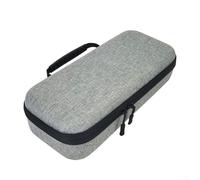 Hasaller Sac de rangement à main - Étui de protection antichoc en EVA pour console Sony avec poche zippée en maille pour câbles et accessoires, noir et gris (gris serré fixé)