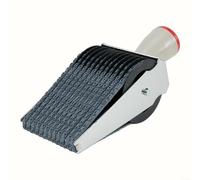 Hasaller Tampon en caoutchouc gris avec lettres et chiffres réglables pour codage de date sur l'emballage alimentaire, plastique, métal, verre, bois, tissu ABS et métal, 17 cm (1 12 bits)