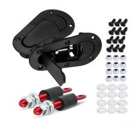 Hasaller Verrou de capot de voiture pour différents modèles avec clé ABS et alliage d'aluminium, mécanisme de loquet antivol, poignée à bouton-poussoir, design compact et discret, 13,4 x 2,2 cm et 13