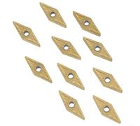 Hasaller VNMG160408-MA Lot de 10 inserts en carbure pour fraises de tournage, inserts indexables, usinage CNC industriel avec revêtement doré, série 332, haute adhérence et performance de coupe rapide