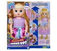 Baby Alive Poupée Princesse Ellie grandit !, poupée de 45 cm Qui Parle et grandit, Cheveux blonds, pour Enfants, dès 3 Ans