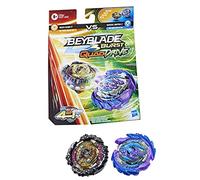 Pack de 2 toupies Beyblade Burst QuadDrive Berserk Linwyrm L7 Wrath Fafnir F7