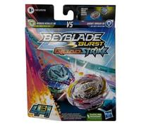 Hasbro Pack de 2 toupies Beyblade Burst QuadStrike Gambit Dragon D8 et Ambush Achilles A8