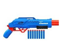 Nerf Blaster à pompe Alpha Strike Big Cat DB-2 – Double baril, 8 fléchettes officielles Nerf Elite
