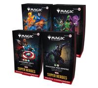 Wizards of the Coast Magic the Gathering Marvel Super Heroes Commander Decks Carton (4) *ITALIEN*