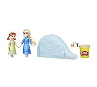Hasbro Disney Princess Disney's Frozen Sister Snow Magic, Non-Toxic Play-Doh Playset, Young Anna and Elsa Dolls, Toy for Kids 3 Years Old and Up Multicolore