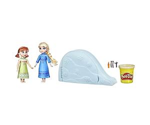 Hasbro Disney Princess Disney's Frozen Sister Snow Magic, Non-Toxic Play-Doh Playset, Young Anna and Elsa Dolls, Toy for Kids 3 Years Old and Up Multicolore