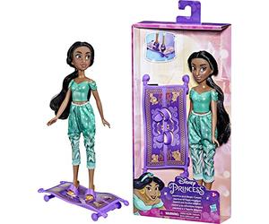 Hasbro Disney Prinzessin Princesse Aventures Quotidiennes - Jasmine et Son Tapis Magique - avec Roues Qui tournent - A partir de 3 Ans