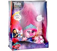 Hasbro DreamWorks Trolls World Tour Poppy Poupée Interactive, parlante et chantante avec Cheveux Mobiles, pour Filles et garçons à partir de 4 Ans