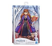 Hasbro E6853IC0 Disney - Anna chanteuse - Poupée électronique avec Robe Violette, inspirée du Film La Reine des neiges 2, Multicolore