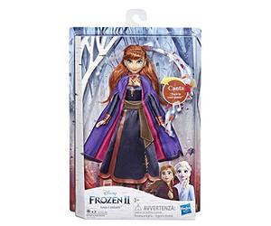 Hasbro E6853IC0 Disney - Anna chanteuse - Poupée électronique avec Robe Violette, inspirée du Film La Reine des neiges 2, Multicolore