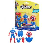Marvel Comics Figurine d'action Captain America – Epic Hero Series Battle Gear, 10,2 cm