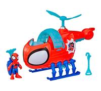Hasbro Jouet Hélico de l'équipe Spidey – Figurine 7,5 cm et véhicule à projectile, dès 3 ans