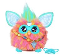 Hasbro Furby Corail Jouet interactif à Commande vocale pour Filles et Enfants à partir de 6 Ans et Plus, 15 Accessoires de Mode, Peluche électronique animatronique pour Enfants - Version Italienne