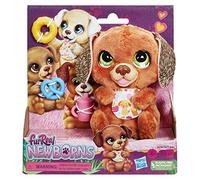 Hasbro furReal Newborns, Chiot, Peluche animatronique avec Sons, Animal de Compagnie interactif pour Enfants, dès 4 Ans