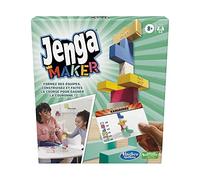 Hasbro – Tour d'empilage Jenga Maker, blocs en bois massif, 8+ ans, 2–6 joueurs, multicolore