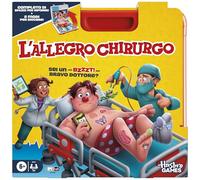 Hasbro Gaming, L'Allegro Chirurgigo, jeu de table électronique, idéal pour la famille et les amis, pour enfants et filles à partir de 6 ans, comprend une mallette tout en un, pour 1 ou plusieurs