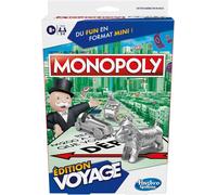 Hasbro Gaming Monopoly Édition Jeu De Voyage, Jeu De Plateau Portable Pour 2 À 4 Joueurs, Pour Les Fans De Jeux De Société Familial Dès 8 Ans, Pour Les Voyages, Version Française[Z352]