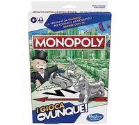 Hasbro Gaming Monopoly, Je Joue Partout, Jeu Portable pour Les familles pour Les Enfants et Les Filles à partir de 8 Ans en Haut, stratégie et Divertissement pour 2 à 4 Joueurs