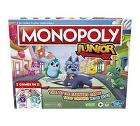 Hasbro Gaming Monopoly Junior Jeu de société Familial pour Enfants de 4 Ans et Plus, Jeux de stratégie pour 2 à 6 Joueurs