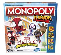 Hasbro Gaming Monopoly Junior : Marvel Spidey and His Amazing Friends Edition Jeu de société pour enfants à partir de 5 ans avec illustration de la série animée, jeux de société pour enfants