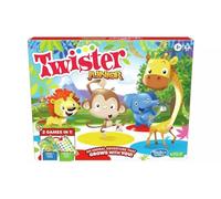 Hasbro Gaming Twister Jeu Junior - Animal Adventure - Tapis 2 Faces - 2 Jeux en 1 - Jeu de fête - Jeu d'intérieur pour 2 à 4 Joueurs