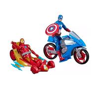 Hasbro Marvel Avengers Titan Hero Jeu Iron Man et Captain America avec Véhicule Rolling Rescue