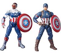 Hasbro Marvel Legends Figurines Lot de 2 2022 Captain America : Sam Wilson & Steve Rogers 15 cm HASF5880