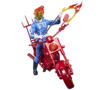 Hasbro Marvel Legends Series Ghost Rider et Moto Classique - Figurine Articulée avec Effets de Feu