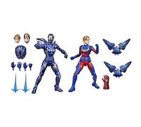 Hasbro Marvel Legends Series, pack de 2 figurines de 15 cm, Captain Marvel et Rescue Armor, personnages Infinity Saga, design premium, 12 accessoires F0190