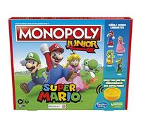Hasbro Monopoly Junior Super Mario Edition Jeu de Plateau à partir de 5 Ans Joue dans Le Royaume des Champignons comme Mario, Peach, Yoshi ou Luigi, Multi(version Allemagne)