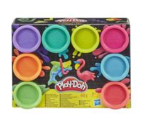 Playdoh Couleurs Fluo, 8 pots de Pâte à modeler de 56 g chacun, Imagination, Dès 3 ans