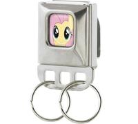 Hasbro Porte-clés avec boucle de ceinture de sécurité Mon Petit Poney Fluttershy Face Gros plan Jaune