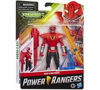 HASBRO - Power Rangers - Beast-X Red Ranger Figurine Articulée Rouge 15 Cms