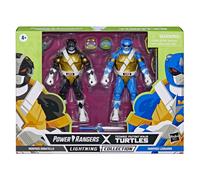 Hasbro Power Rangers X Teenage Mutant Ninja Turtle Lightning Collection Morphed Donatello Ranger Noir Et Leonardo Ranger Bleu