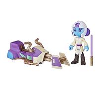 Hasbro Star Wars Figurine Lys Solay et véhicule Speeder Bike à l'échelle 10 cm, Jouets préscolaires Star Wars pour Filles et garçons, dès 3 Ans