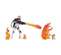 Star Wars Le Mandalorian Articulée Incinerator Trooper & Grogu Chiffre, 10 cm Hauteur