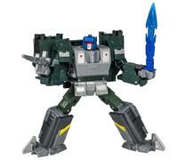 HASBRO Transformers Legacy United - Figurine Deluxe Overcharge 19 cm avec Articulations, Têtes Alternatives, Épée et 2 Fusils Laser - Conversion Robot/Jet/Tank