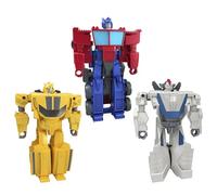 Transformers Pack de 3 Autobots 1-Step-Flip, Figurines Wheeljack, Bumblebee et Optimus Prime de 10 cm