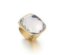 Hasdnker Bagues Bague Bijoux Femme Hommes Bagues Dorées pour Femmes, Bagues Carrées Colorées en Verre, Alliances Élégantes, Bijoux De Fête, 6 Kr104234-Wgkl