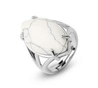 Hasdnker Bagues Bague Bijoux Femme Hommes Bagues en Cristal, Bague en Pierre Naturelle pour Femmes Et Hommes, Réglables, Guérison, Quartz Rose, Lapis-Lazuli, Opale, Turquoise, Howlite