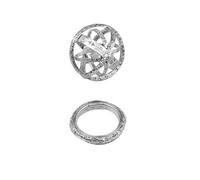 Hasdnker Foulard Echarpe Écharpe Châle Bagues À Billes Astronomiques Vintage pour Femmes Et Hommes, Bijoux Créatifs Complexes Rotatifs Cosmiques, Bague De Doigt 11 en Argent