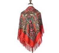 Hasdnker Foulard Echarpe Écharpe Châle Foulard Carré Russe 120 X 120 Cm, Châle Traditionnel Ukrainien À Franges, Châles De Voyage Ethniques, Foulard Babushka, Foulard Hijab, Foulard pour La Tête, Ro
