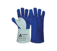 Hase Gant de soudeur Mühlheim Blue taille 10 bleu/gris Croûte de cuir EN 388,...