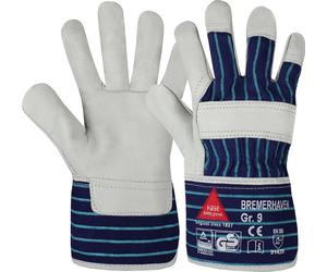 HASE Gant de travail BREMERHAVEN Cuir fleur de qualité / coutures doubles