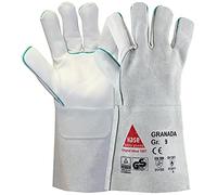 Hase Gants de soudeur légers GRANADA en cuir - Gris - Gris, 8 EU