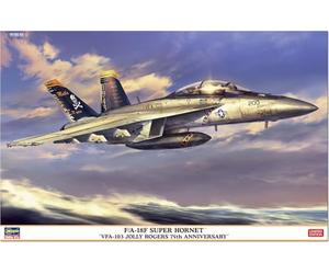 Hasegawa - 1/48 F/A-18F Super Hornet Vfa-103 Jolly Rogers 75T - Maquette en plastique - Echelle 1/48