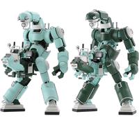 Hasegawa Creator Works Series Mechatro Tube No.1 No.01 Light Green & Green 2 Figures 1/35 Scale Pre-Colored Plastic Model Cw21 [Import Japonais]