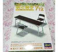Hasegawa Kit maquette HFA02 Bureau et chaise salle de réunion – Échelle 1:12 – Gris